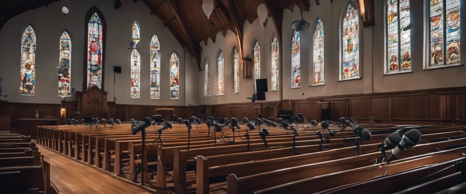 Microphone setup in a church